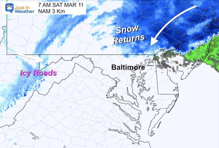 March 9 weather snow radar saturday 7 AM