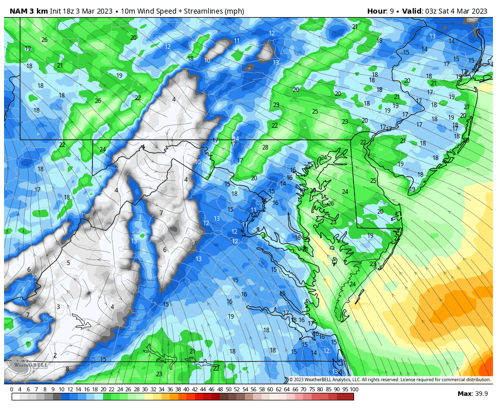 March 4 wind forecast