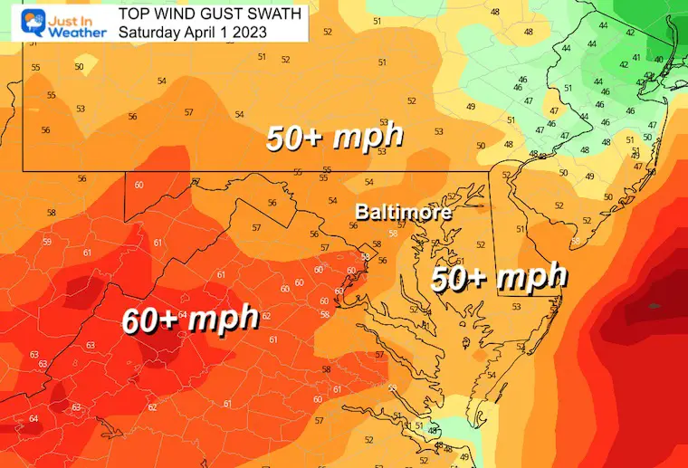 April 1 peak wind gusts