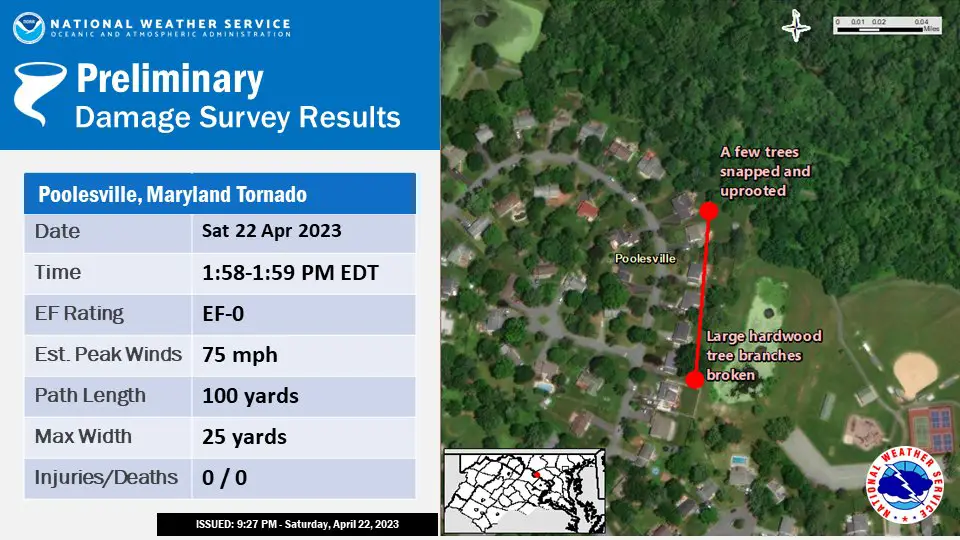 Tornado Report Maryland National Weather Service April 22