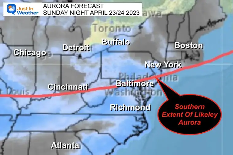 April 23 Aurora Forecast Mid Atlantic
