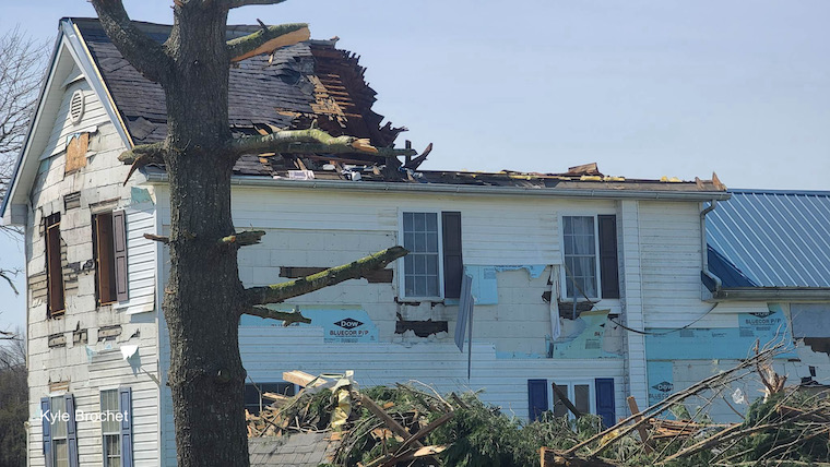 tornado damage Delaware 