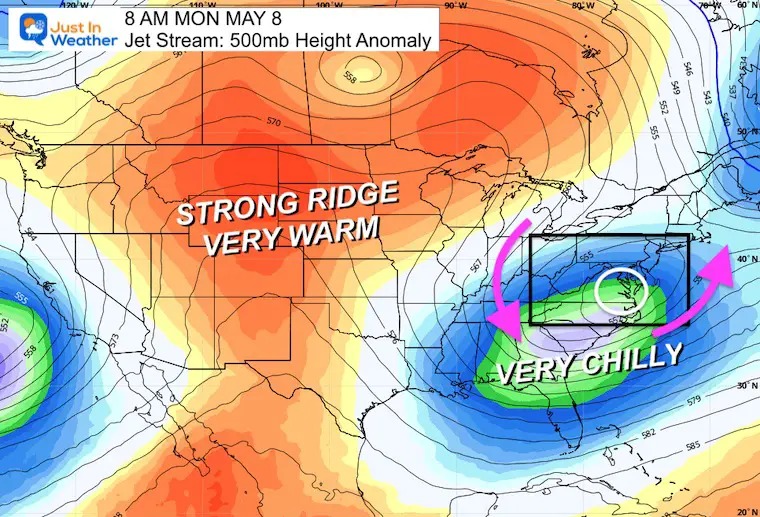 April 27 jet stream Cold May 8