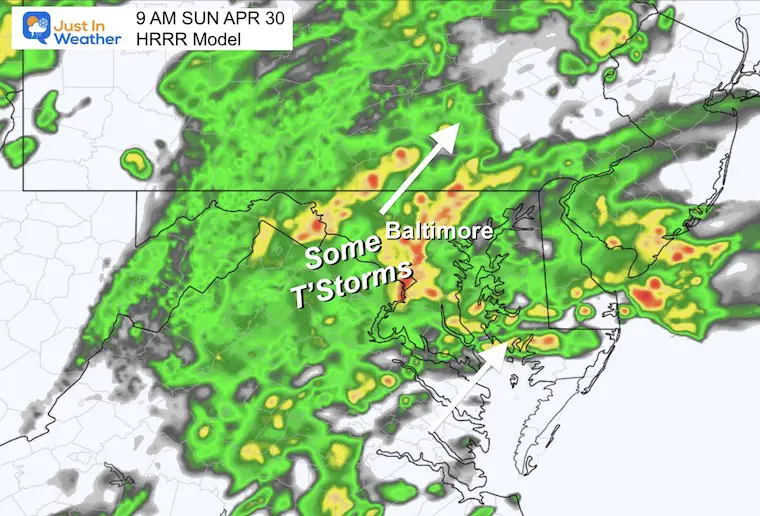 April 30 weather radar forecast sunday morning