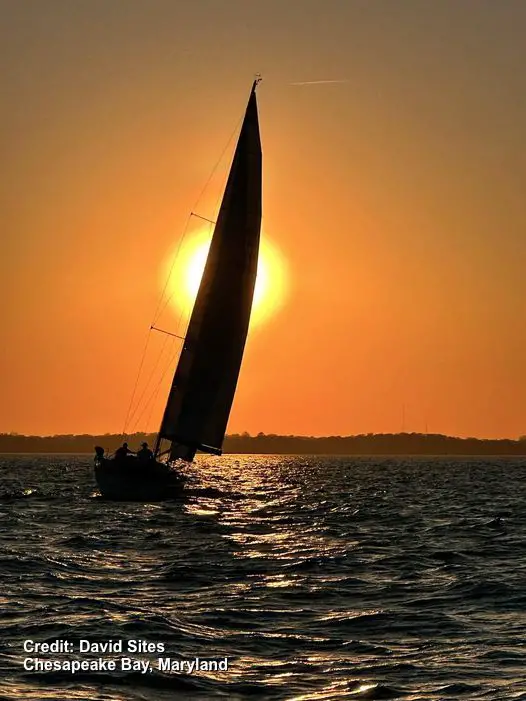 Chesapeake Bay Sunset sailboat David Sites