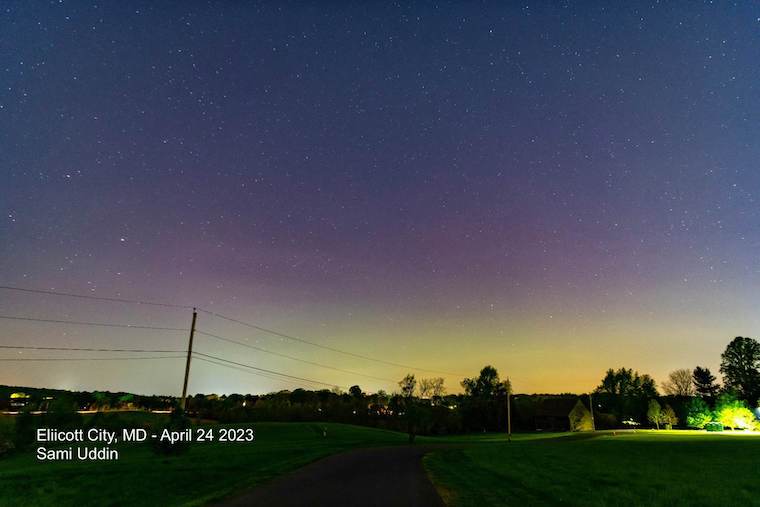 Aurora Northern Lights April 23 Ellicott City Maryland