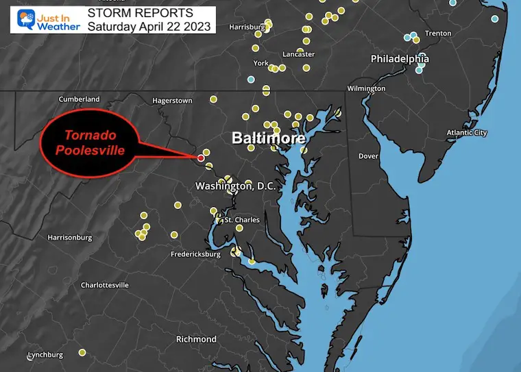 Storm Reports Maryland April 22 2023