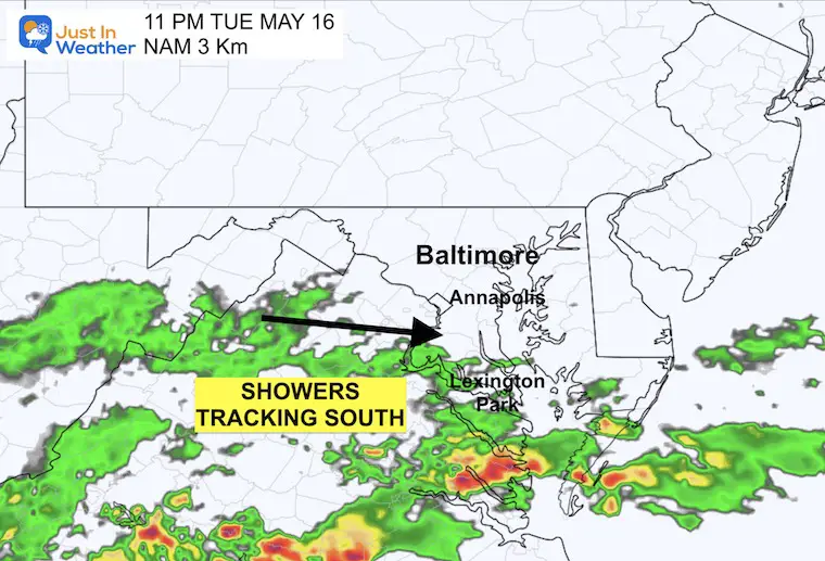 May 16 weather rain Tuesday night