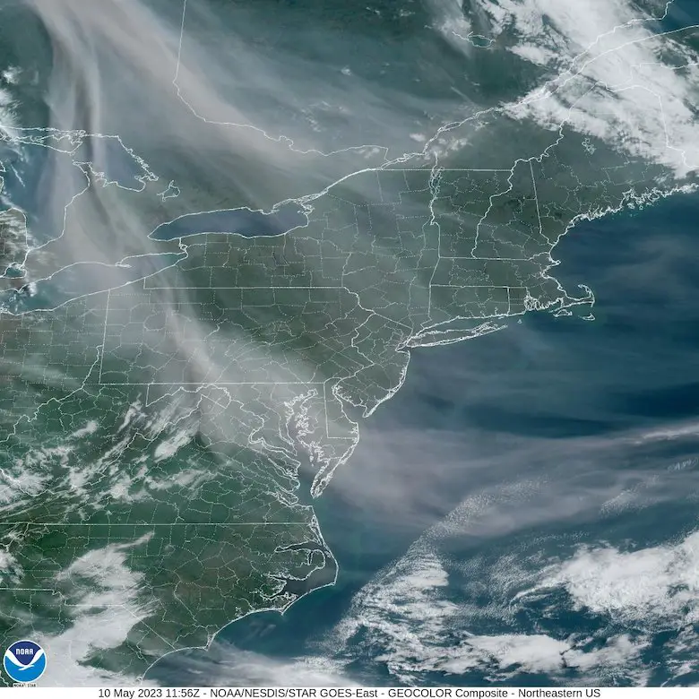 May 10 smoke satellite NOAA