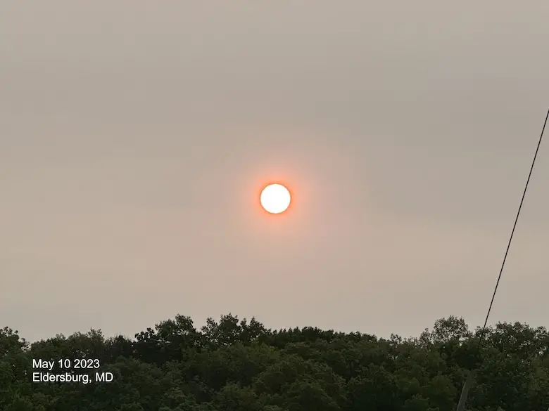 May 10 smokey sunrise Eldersburg Maryland