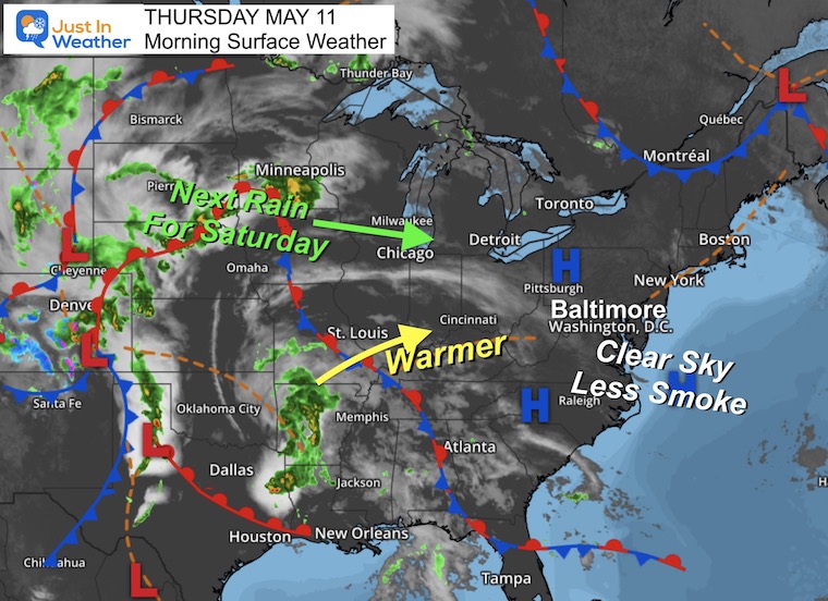 May 11 weather Thursday morning