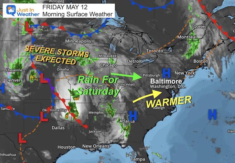 May 12 weather Friday morning