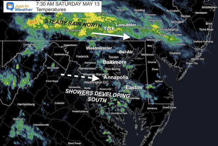 May 13 weather rain Saturday morning Doppler radar