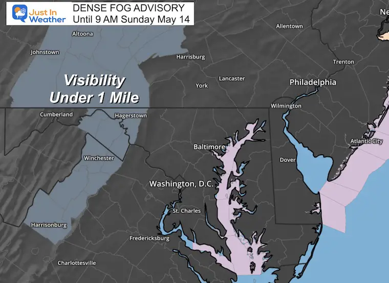 May 14 weather dense fog advisory