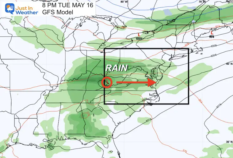 May 14 weather forecast Tuesday