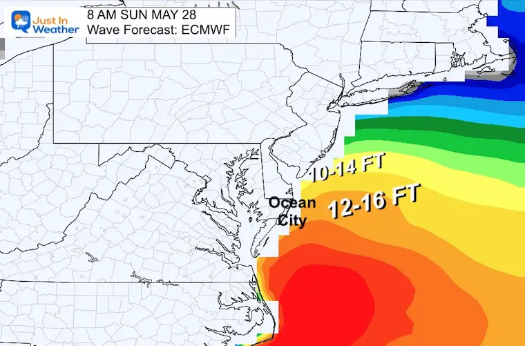 May 24 weather forecast ocean waves memorial day weekend