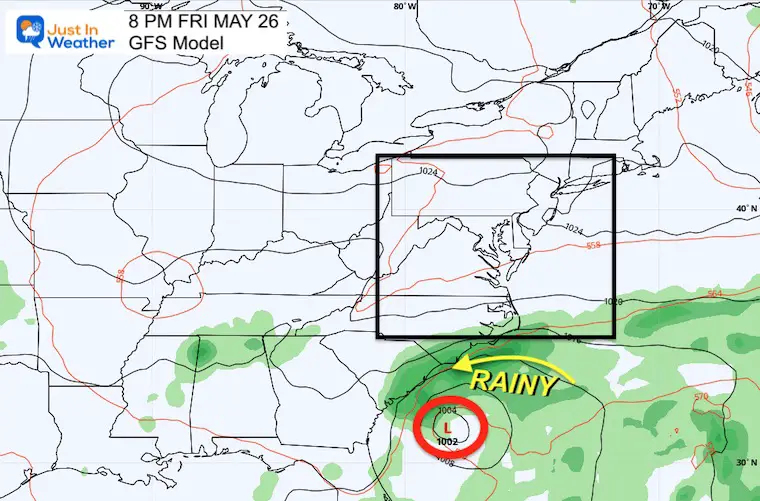 May 24 weather rain memorial day weekend Friday