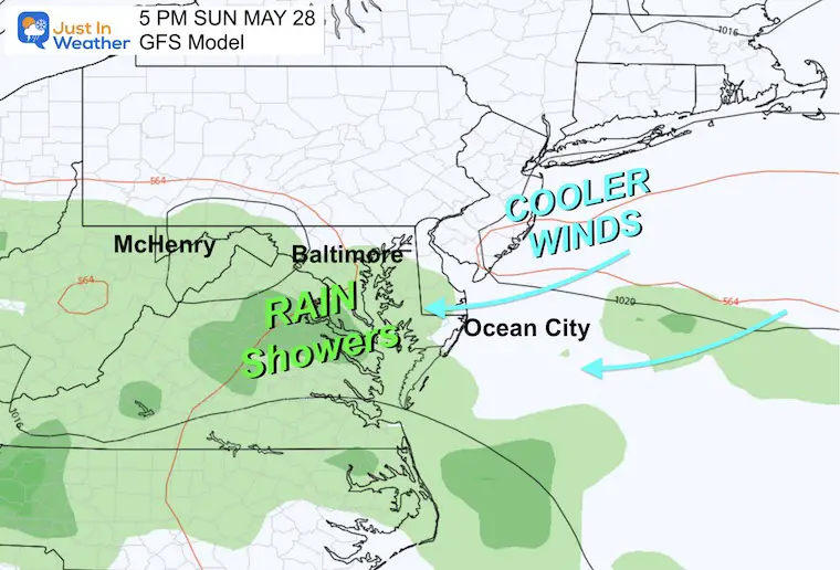 May 26 weather rain Sunday Memorial Day Weekend