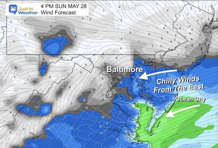 May 27 weather wind forecast Sunday