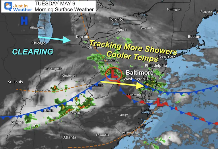 May 9 weather storm Tuesday morning