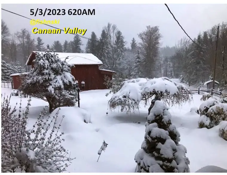 May 3 snow Canaan Valley