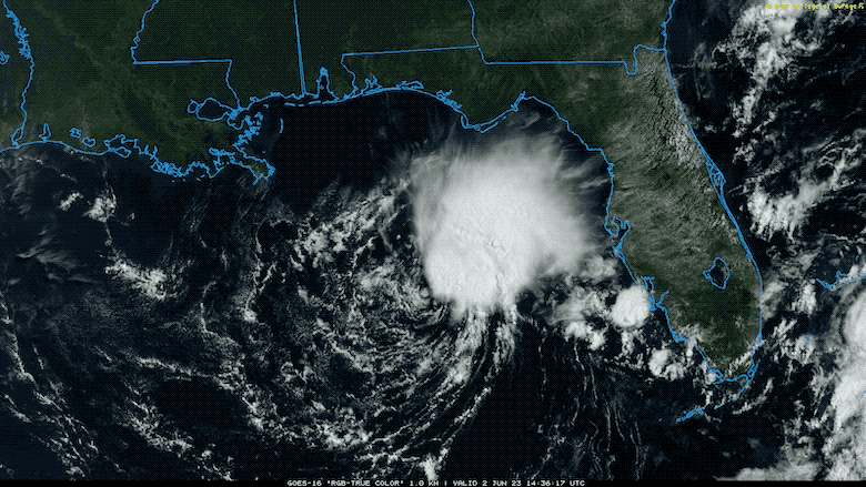 Tropical Storm Arlene Visible Satellite June 2
