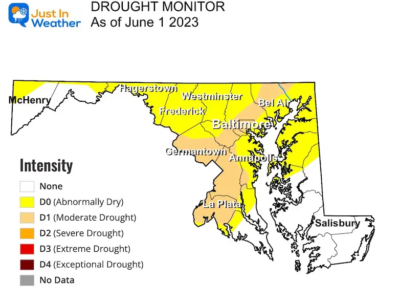 Drought Map Maryland June 2023