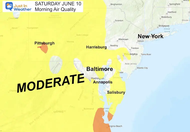 June 10 air quality Saturday morning