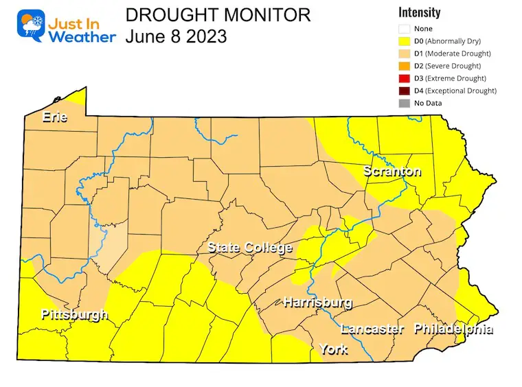 June 10 drought Pennsylvania