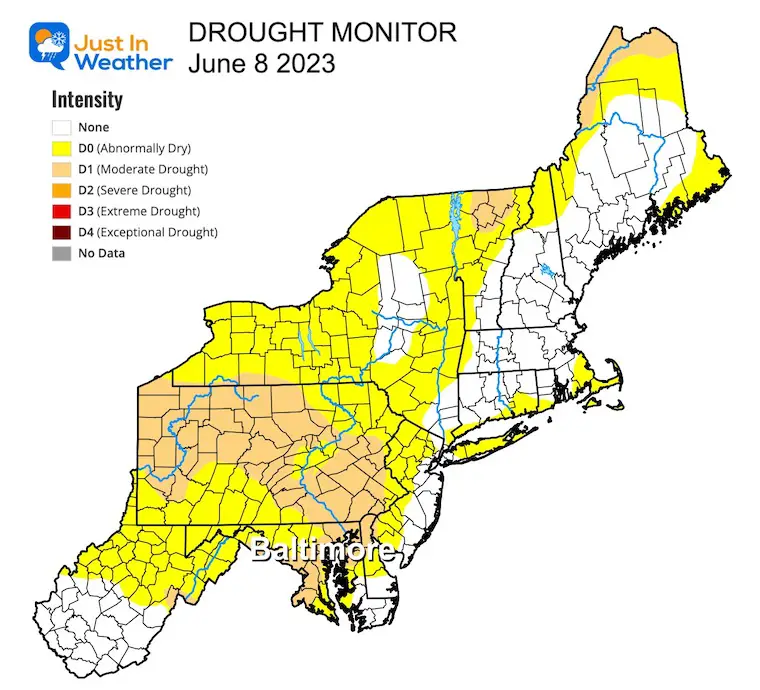 June 10 drought Northeast
