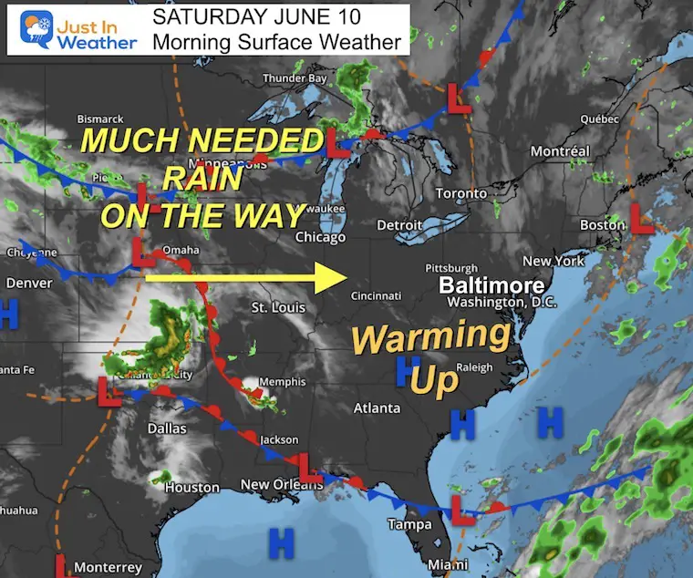 June 10 weather Saturday morning