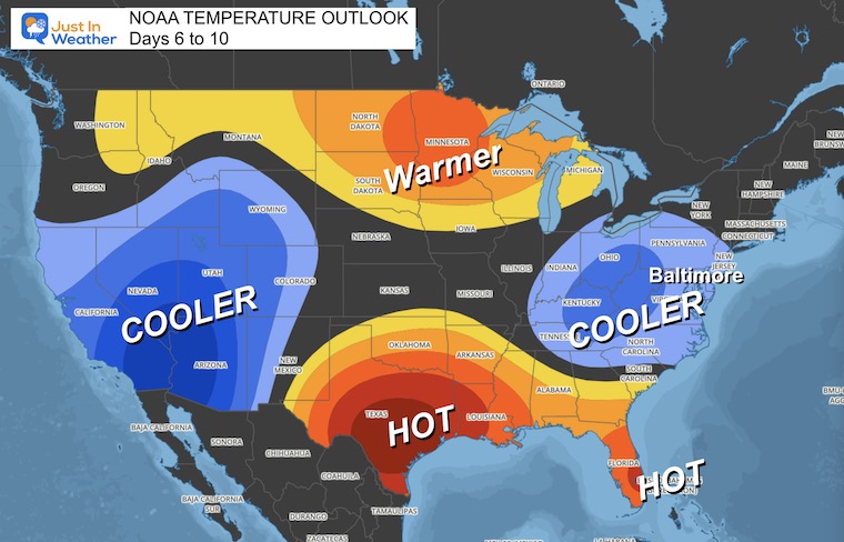 June 13 weather NOAA temperature outlook
