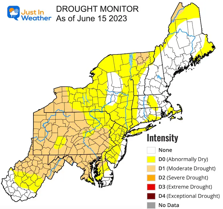 June 15 drought monitor Northeast US