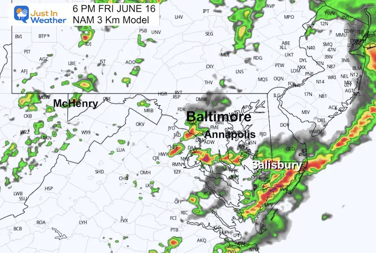 June 16 weather forecast radar 6 PM