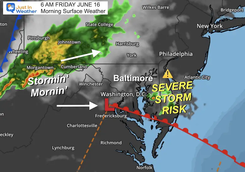 June 16 weather Friday morning