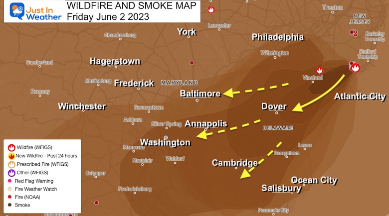 June 2 weather smoke map New Jersey