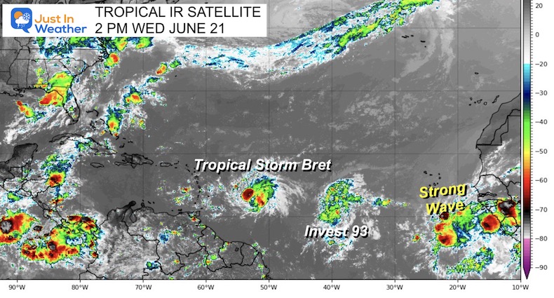 Tropical Storm Bret Atlantic Satellite June 21