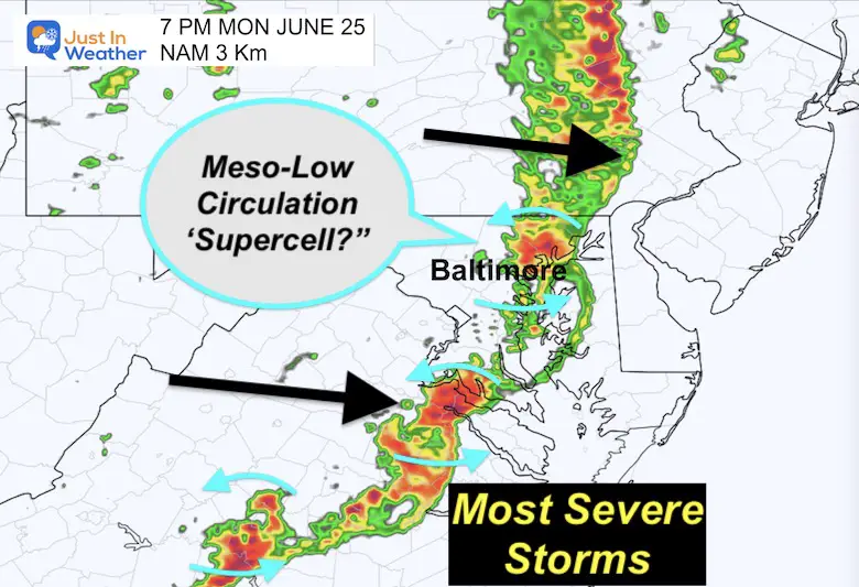 June 26 weather radar Monday 7 PM