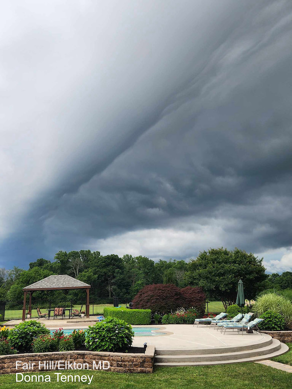 Shelf Cloud June 27 Maryland Severe Storm