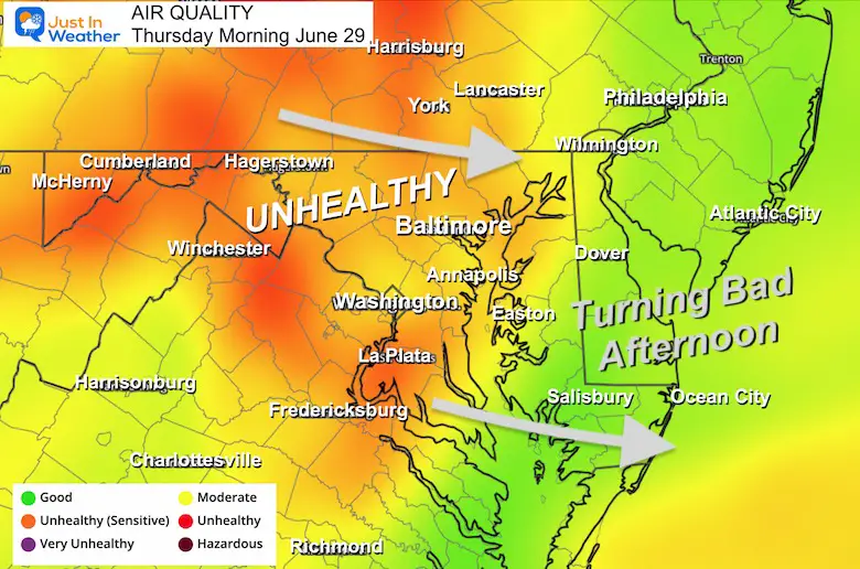 June 29 weather air quality morning