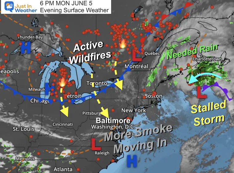June 5 weather fire Monday evening