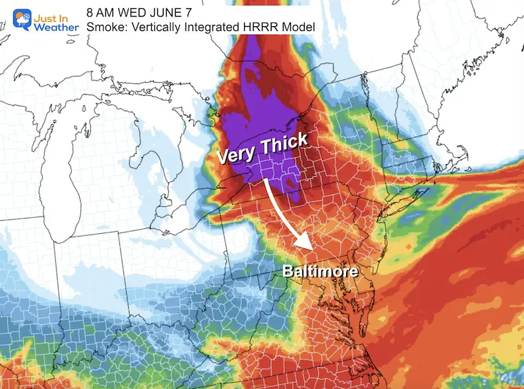 June 6 smoke weather Wednesday morning