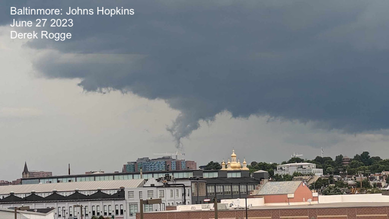 June 27 severe storm Baltimore Johns Hopkins
