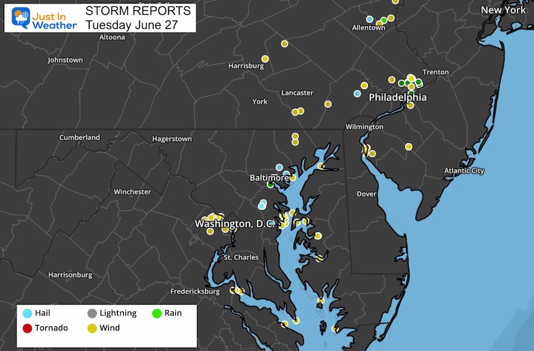 Severe Storm Reports Maryland June 27
