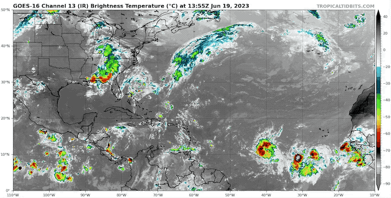 June 19 Tropical Depression Three satellite wide