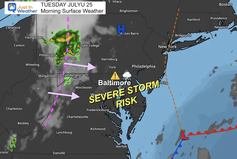 July 25 weather storm Tuesday morning