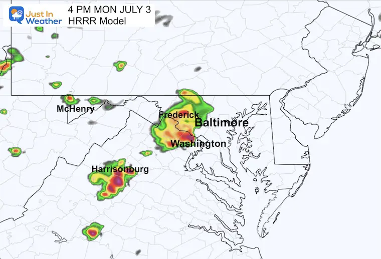 July 3 weather forecast radar storm 4 PM