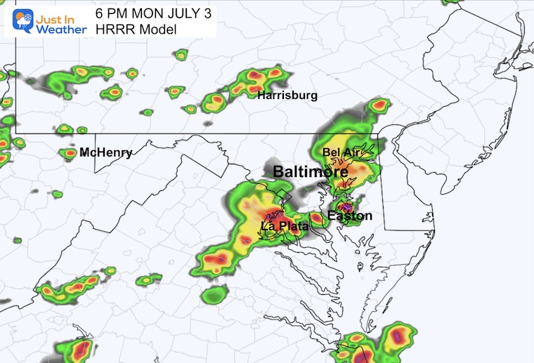 July 3 weather forecast radar storm 6 PM