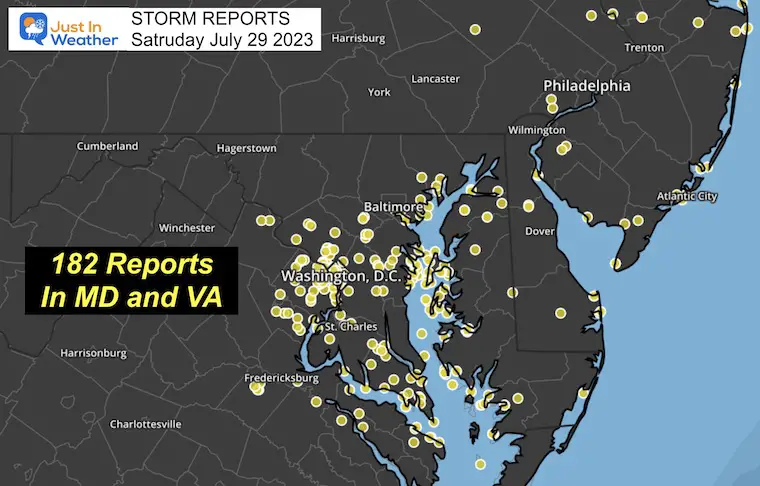 July 29 storm reports wind