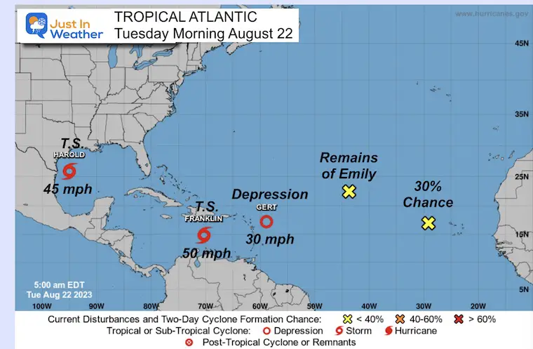 August 22 Atlantic Storms National Hurricane Center